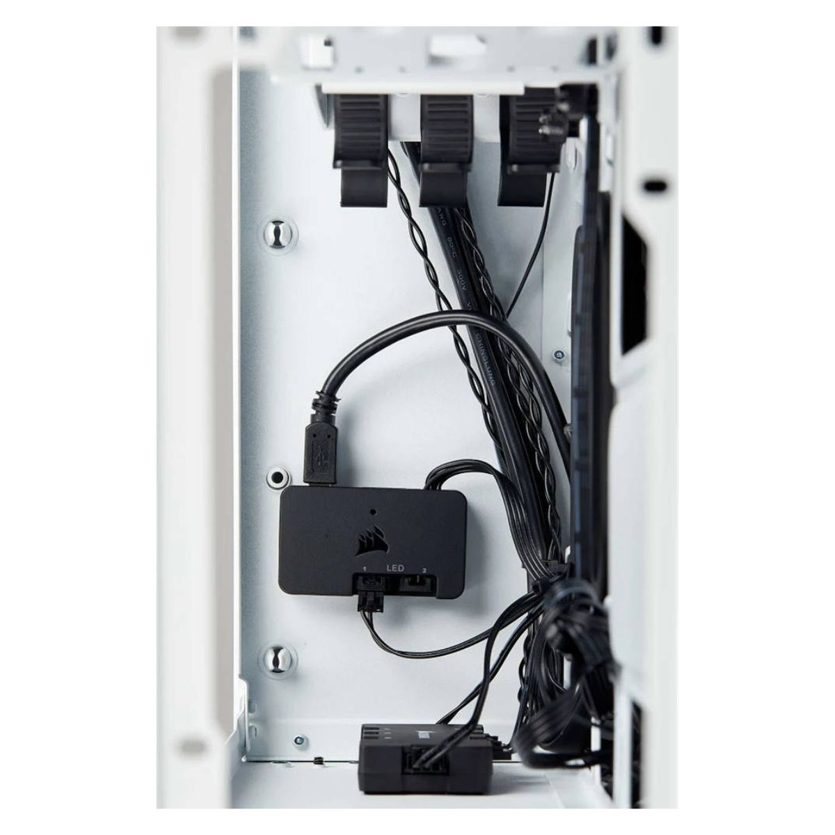 Corsair 280X Crystal RGB Tempered Glass Micro ATX PC Case, Steel+Plastic+Tempered Glass Materials, Up to 240mm Radiator, Up to 6x Fans, White | CC-9011137-WW