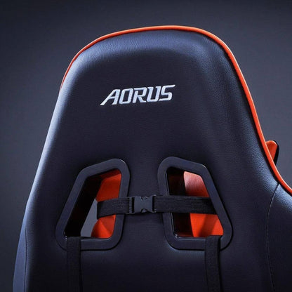 GIGABYTE AGC310 Gaming Chair | 2D Adjustable Armrest | High-Density Flexible Foam | All-Steel Frame & Base | 160° Recline | Class 4 Gas Lift | BIFMA Certified | Black &amp; Orange