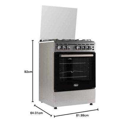 Terim TERGC6064ST 60cm 4-Burner Gas Cooker – Stainless Steel Finish