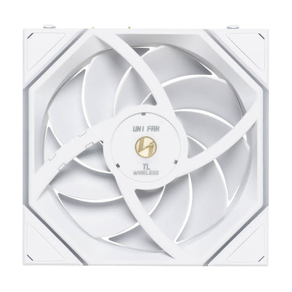 Lian-Li UNI FAN TL 120 Wireless Case Fan – 120mm, 2600 RPM, 90.1 CFM Airflow, FDB Bearing, Single Pack | Black / White