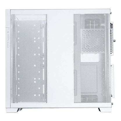 Lian Li O11D EVO RGB E-ATX Dual Chamber Gaming Case, ARGB Lighting, 420mm Radiator Support, Tempered Glass, White | G99.O11DERGBW.00