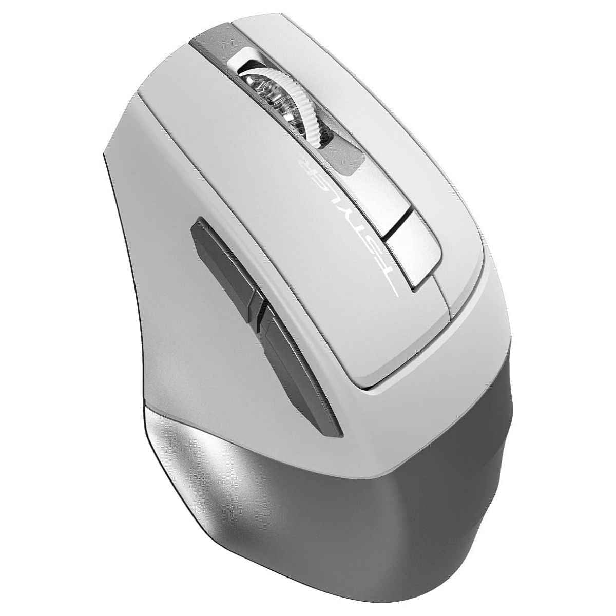 A4Tech Fstyler FB35 Wireless Bluetooth Mouse – Dual Mode (Bluetooth + 2.4G), Multi-Device, Ergonomic (Icy White)