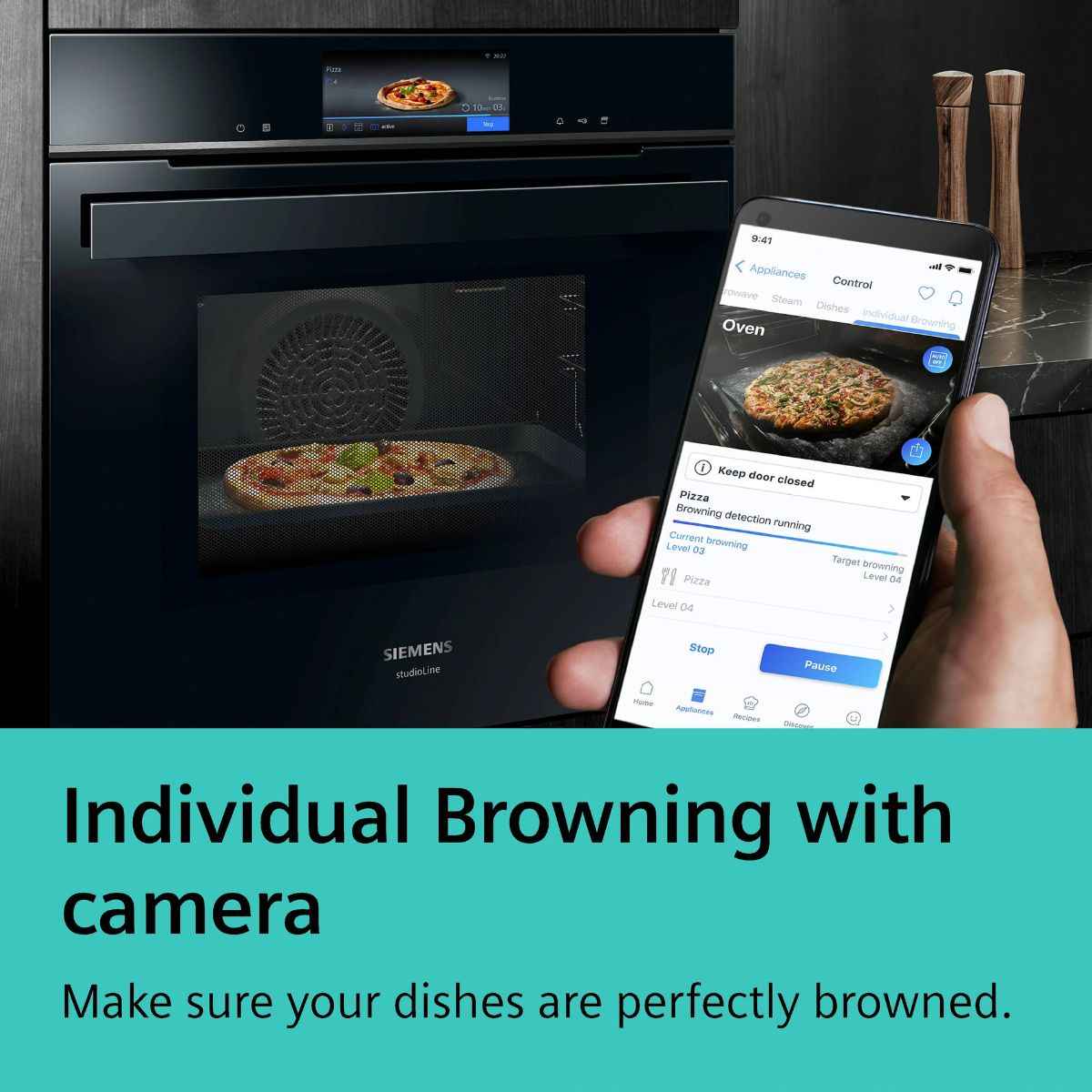 Siemens iQ700 Built-In Combi Steam Oven with Sous-Vide Function, Black (Model HS958GED1B)