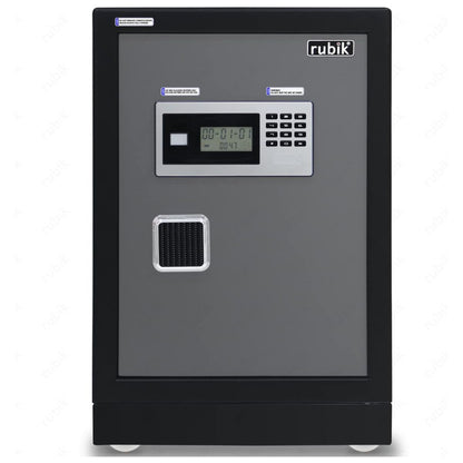Rubik Large Executive Digital Safe Box, Dual Security Lock (60x40x35cm) Black/Grey - RB53XTD