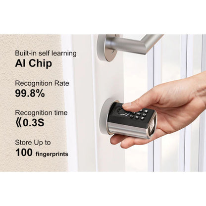 WeLock ToucD41 Smart Lock – Electronic Fingerprint &amp; App Controlled Door Lock, Keyless Entry, Bluetooth, RFID, Black | ToucD41