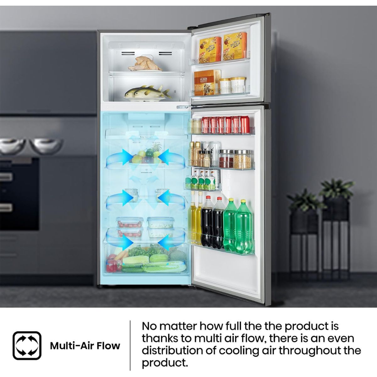 Hisense 599 L Double Door Top Mount Refrigerator – Silver, Model RT599N4AS