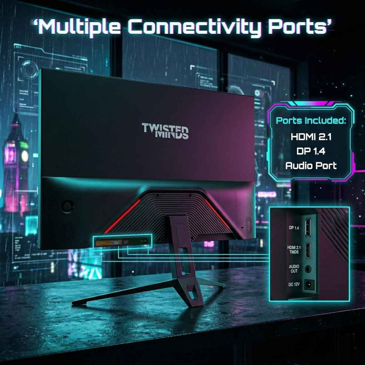 Twisted Minds ECO Series 24” FHD Gaming Monitor – 120Hz, 1ms, HDMI 2.1 &amp; DP 1.4