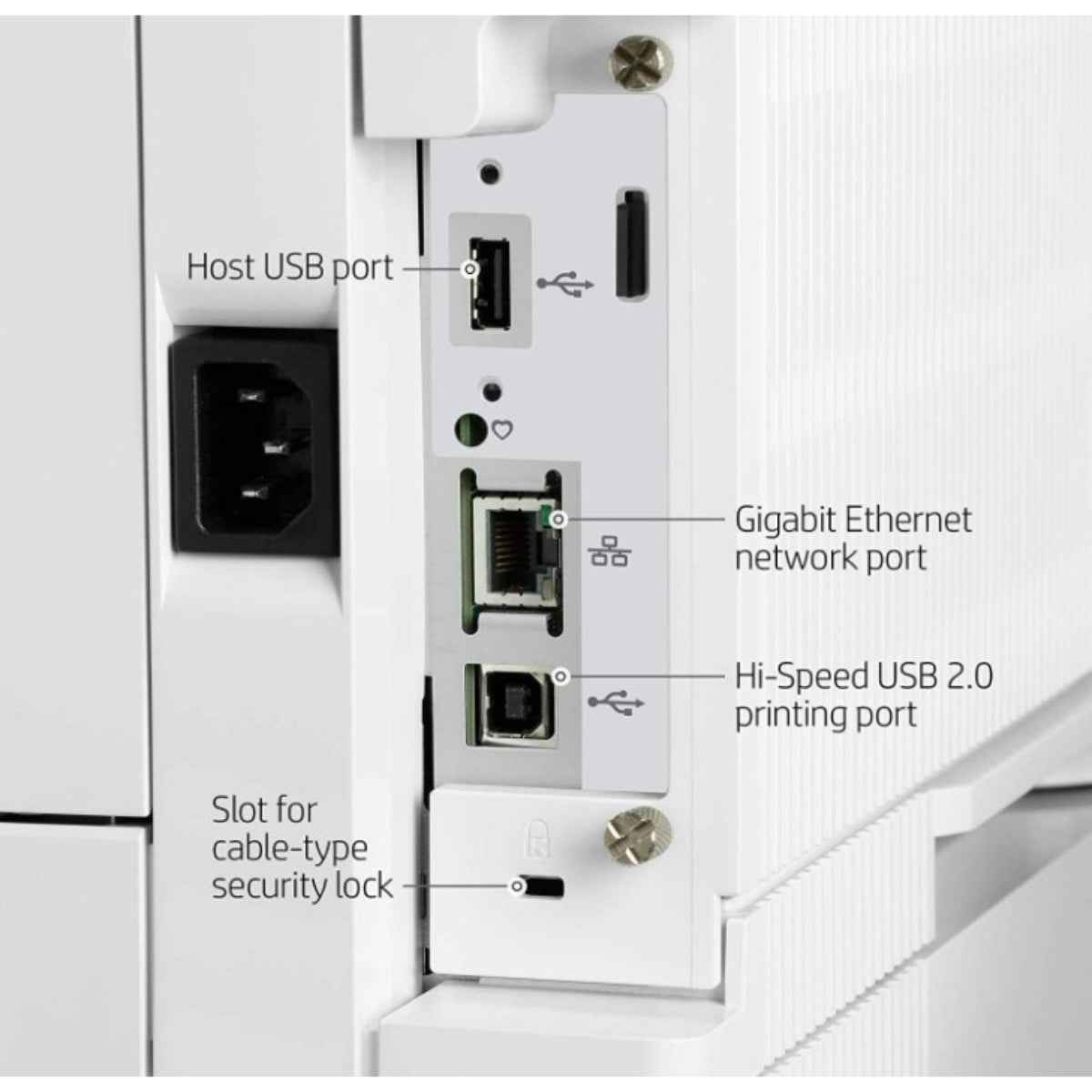 HP M611dn LaserJet Enterprise Monochrome Printer, Up to 65ppm Print Speed, 1200x1200 Dpi Resolution, Auto Duplex Printing, 100 Sheets Multipurpose Feeder, White | 7PS84A