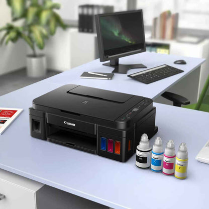 Canon PIXMA G3410 A compact Wi-Fi, refillable All-in-One with high yield inks for low-cost home or business printing from smart devices and the cloud- G3410