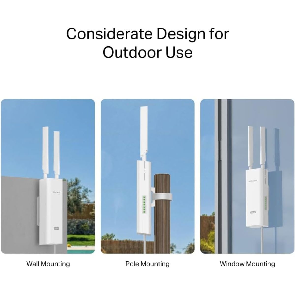 MERCUSYS MB118-4G Outdoor 4G LTE Router | N300 Wi-Fi 4 | 150 Mbps Cat 4 | Nano SIM | PoE | IP65 Weatherproof