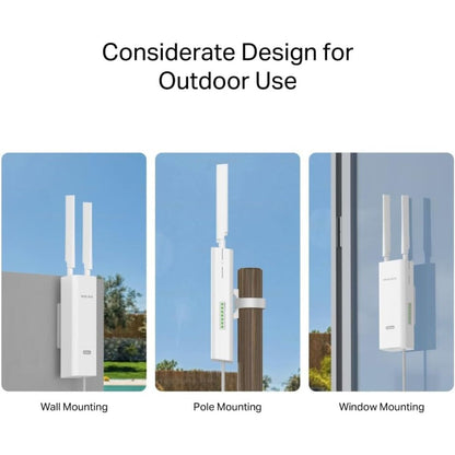 MERCUSYS MB118-4G Outdoor 4G LTE Router | N300 Wi-Fi 4 | 150 Mbps Cat 4 | Nano SIM | PoE | IP65 Weatherproof