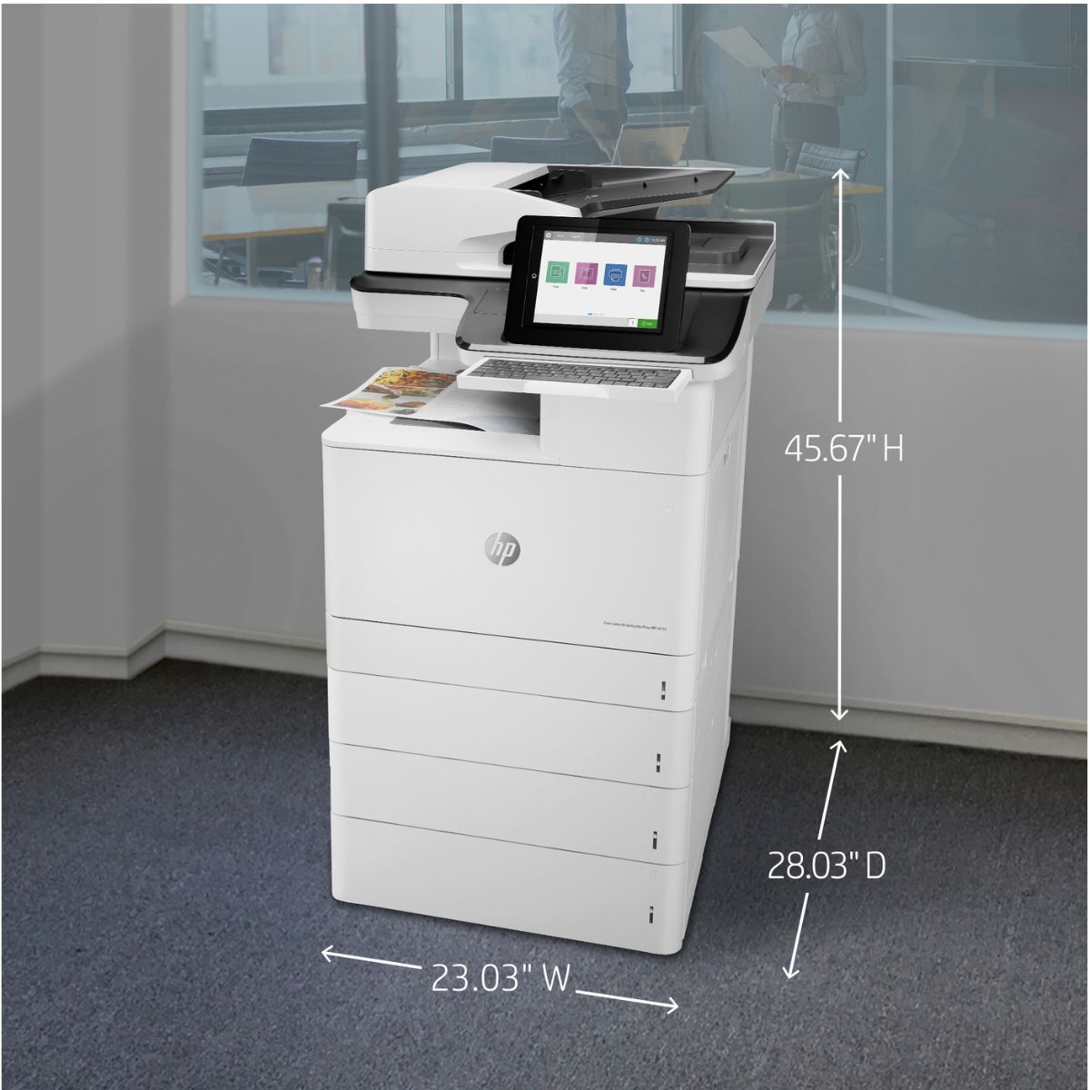 HP Color LaserJet Enterprise Flow MFP M776z Printer, Print, Copy, Scan, Fax, Up to 46 ppm, Automatic Duplex Printing, 9" Touchscreen, Enterprise Security | 3WT91A
