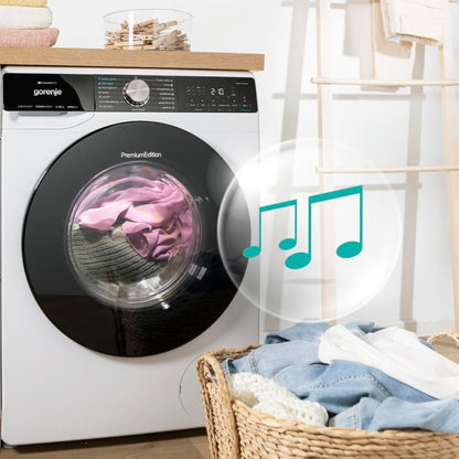 Gorenje WNS1X4ARTWIFI Front Load Washing Machine, 10.5kg Capacity, Inverter PowerDrive Motor, Wi-Fi Smart Control, WaveActive Drum, 1400 RPM, White