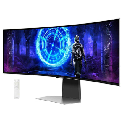 Samsung Odyssey G95SD G9 Gaming Curved Smart Monitor, 49" OLED Display, DQHD Resolution, 240Hz Refresh Rate, 0.03 (GtG) Response Time, FreeSync Premium Pro & G-Sync, White