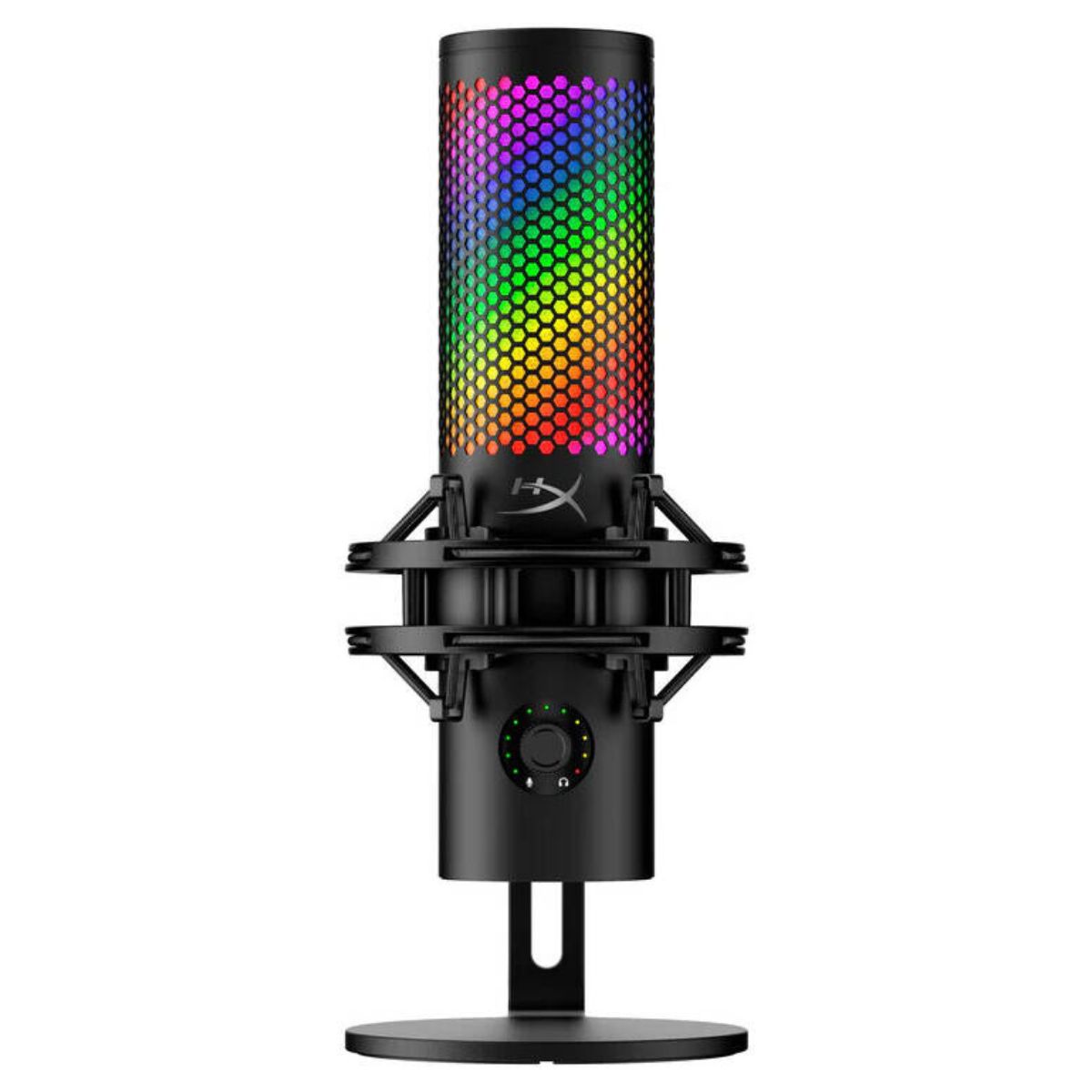 HyperX QuadCast 2 S USB Microphone | Dynamic Lighting Display | Tap-to-Mute Sensor | Detachable Shock Mount | Black | 9A273AA