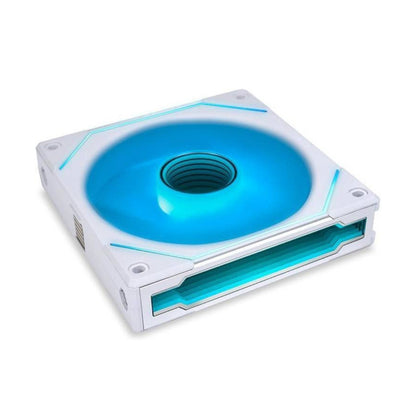 Lian Li SL-Infinity 120 RGB UNI Fan – Infinity Mirror Design, 2100 RPM, 61.3 CFM Airflow, Triple Pack with Controller | Black / White