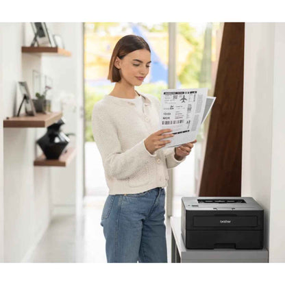 Brother HL-L2400D Compact Mono Laser Printer, Automatic Duplex Printing, Up to 30/32 ppm Print Speed, Up to 1200 x 1200 dpi Resolution, Hi-Speed USB 2.0 Connectivity, Black | HL-L2400D