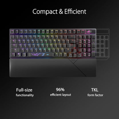 Asus ROG X901 Strix Scope II Gaming Keyboard – -96% Layout, English & English-Arabic, Tri-Mode, Hot-Swappable, RGB