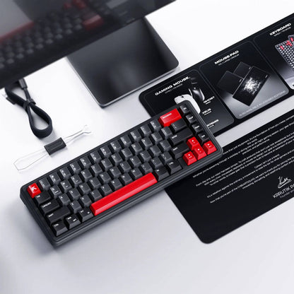 Cybeart Akula 65 Signature Edition Gaming Keyboard – 65% Compact Layout, Pre-Lubed Mechanical Switches, Hot-Swappable Keys, RGB Backlighting, Tri-Mode Connectivity