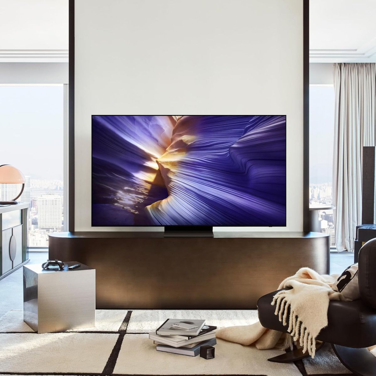 Samsung S90F 77-Inch OLED 4K Smart TV | NQ4 AI Gen3 | 144Hz Gaming | Samsung Vision AI | QA77S90FAEXZN