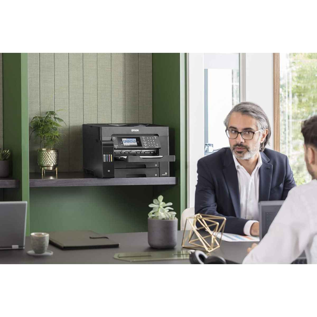 Epson EcoTank L15150 A3 Wi-Fi Duplex AIO Ink Tank Printer, 25 ipm Print Speed, 2400x1200 DPI Scan Resolution, 50 Pages ADF, 250 Sheets Tray Capacity, USB, ETH, WiFi/Wi-Fi Direct, Black | C11CH72403DA