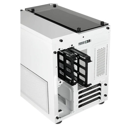 Corsair 280X Crystal RGB Tempered Glass Micro ATX PC Case, Steel+Plastic+Tempered Glass Materials, Up to 240mm Radiator, Up to 6x Fans, White | CC-9011137-WW