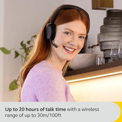 Jabra Evolve2 65 Flex Professional Wireless Headset | Hybrid Active Noise Cancellation | Microsoft Teams Certified | USB-A Dongle | Black | 26699-999-999