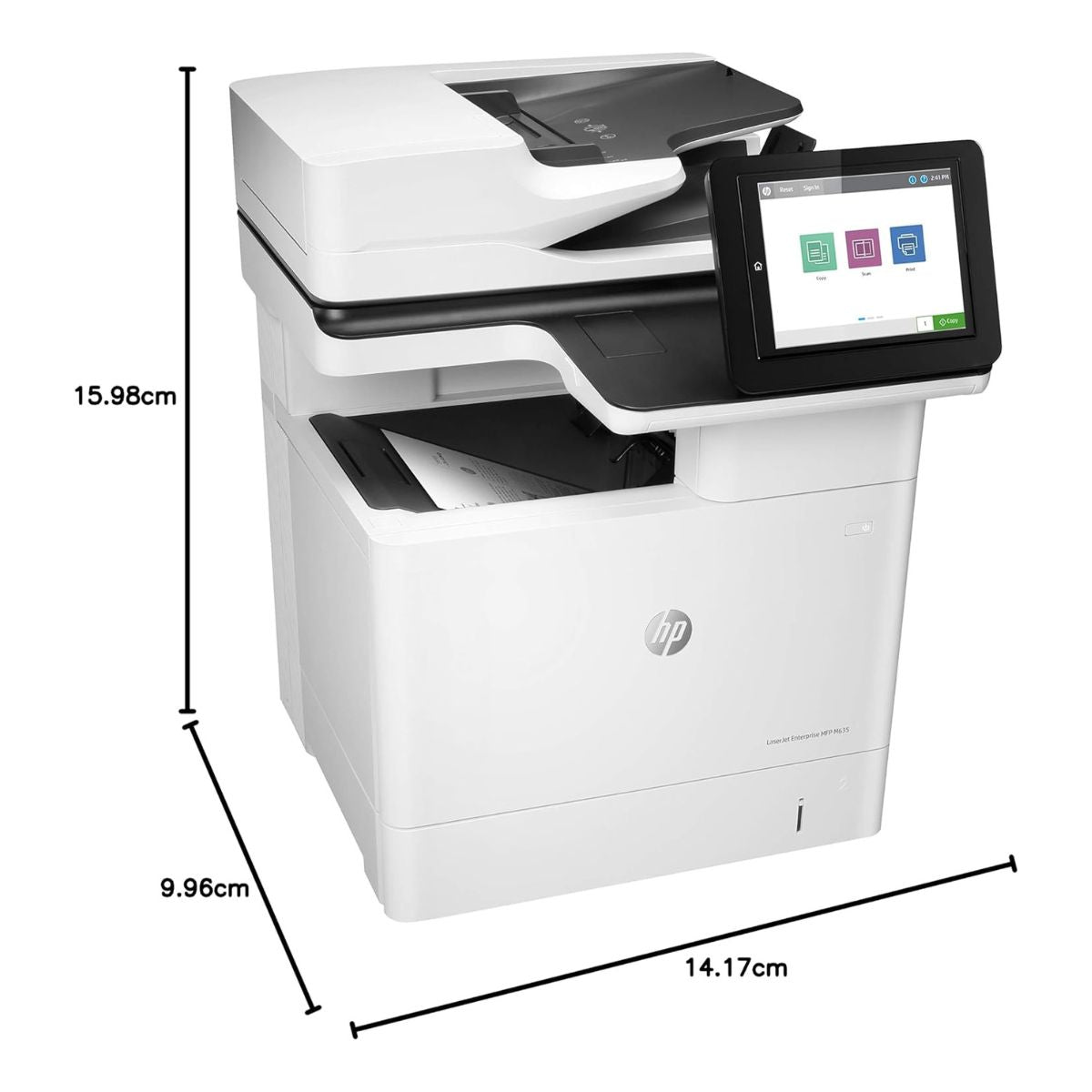 HP Enterprise MFP M635h LaserJet Printer, Print, Copy, Scan, Up to 65 PPM, 1200 x 1200 DPI, 8" Touchscreen, Automatic Duplex Printing | 7PS97A