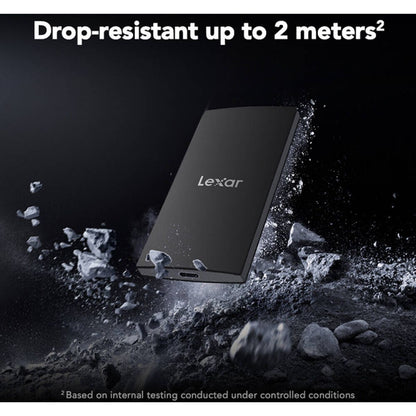 Lexar SL300 Portable SSD – 2TB, Up to 1050MB/s, USB-C High-Speed External Storage | Black