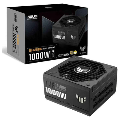 Asus TUF Gaming 1000W ATX Power Supply Unit, 80 Plus Gold Certification, Fully Modular, 135mm Fan, Dual Ball Fan Bearings, Axial-tech Fan Design, Military-grade, Black