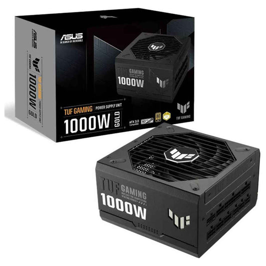 Asus TUF Gaming 1000W ATX Power Supply Unit, 80 Plus Gold Certification, Fully Modular, 135mm Fan, Dual Ball Fan Bearings, Axial-tech Fan Design, Military-grade, Black