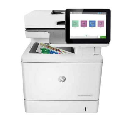 HP Color LaserJet Enterprise Flow MFP M578c Laser Printer, Print, Copy, Scan, Fax, Print Speed Up to 38ppm (Black) & 38ppm (Color), HP ImageREt 3600 Quality, 8" Color Touch Screen, White | 7ZU87A