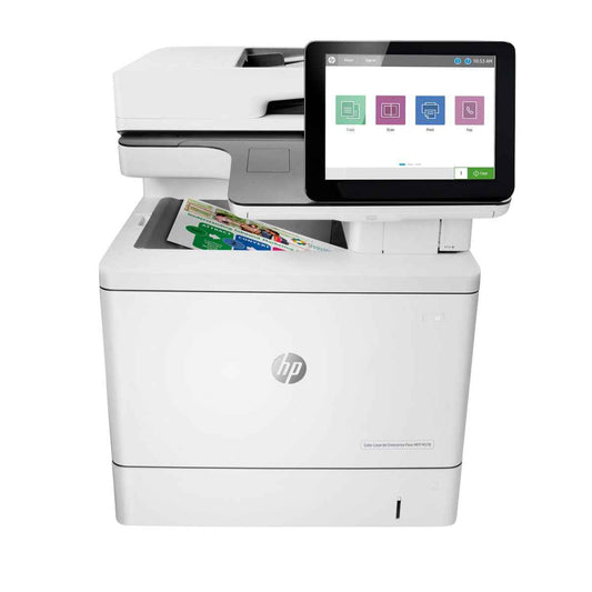 HP Color LaserJet Enterprise Flow MFP M578c Laser Printer, Print, Copy, Scan, Fax, Print Speed Up to 38ppm (Black) & 38ppm (Color), HP ImageREt 3600 Quality, 8" Color Touch Screen, White | 7ZU87A