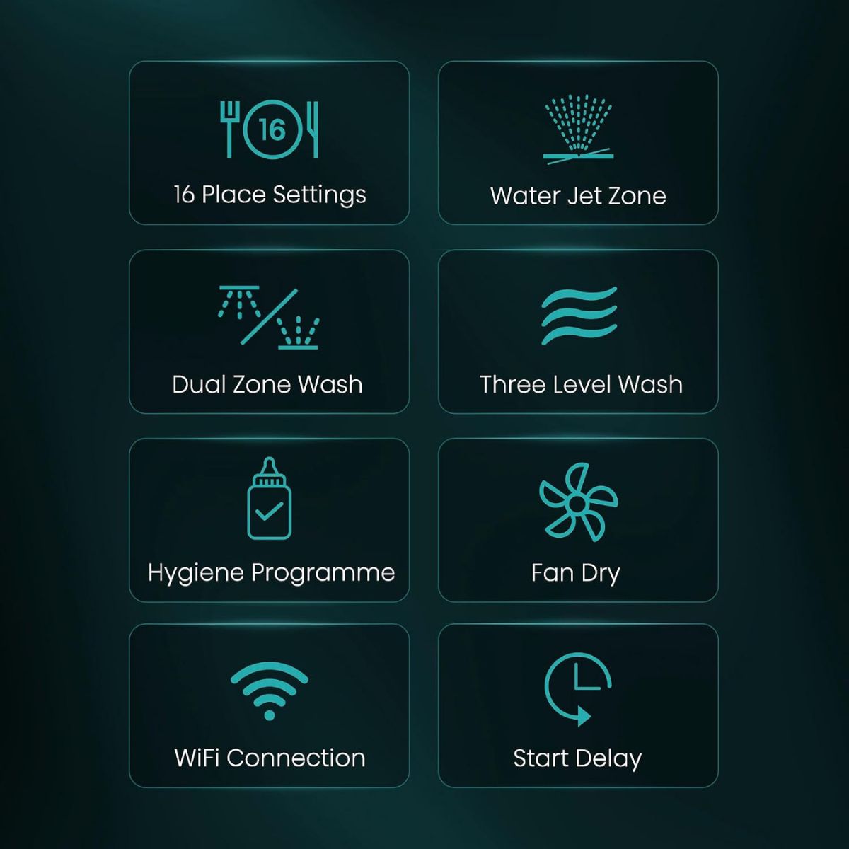Hisense HS673C90BME Freestanding Dishwasher | 16 Place Settings | WiFi Connectivity | Smart Dry | Three-Level Wash | Inverter Technology | Premium Black