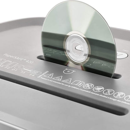 Dahle PaperSAFE 420 Paper Shredder | 15-Sheet Cross-Cut | Oil-Free | Jam Protection | Home & Office | Grey | DHL 23420-16633