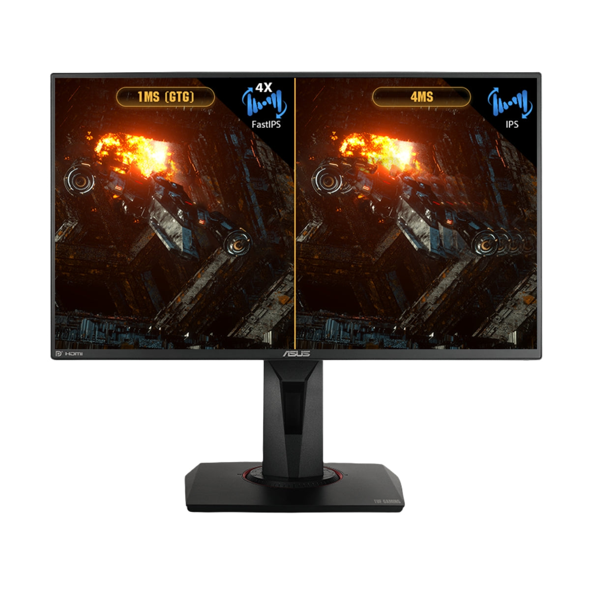 Asus TUF Gaming VG259QM 24.5 inch Full HD HDR Monitor (1920x1080), Fast IPS, Overclockable 280Hz, 1ms (GTG), Extreme Low Motion Blur Sync, G-SYNC Compatible