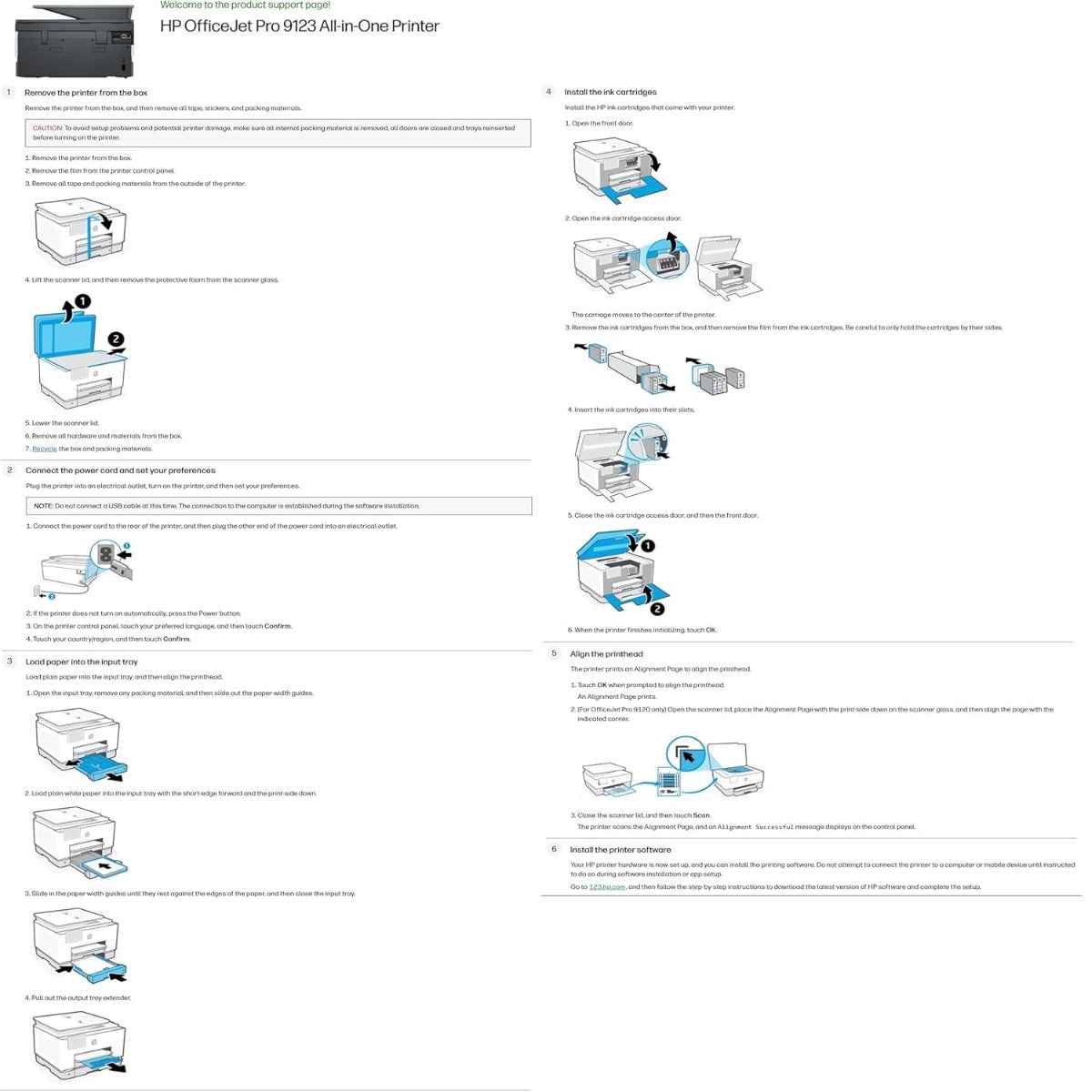HP OfficeJet Pro 9123 All-in-One Printer - Wireless, Automatic document feeder, Two-sided printing, Two-sided scanning, Scan to PDF/Email, Touchscreen