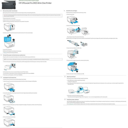 HP OfficeJet Pro 9123 All-in-One Printer - Wireless, Automatic document feeder, Two-sided printing, Two-sided scanning, Scan to PDF/Email, Touchscreen