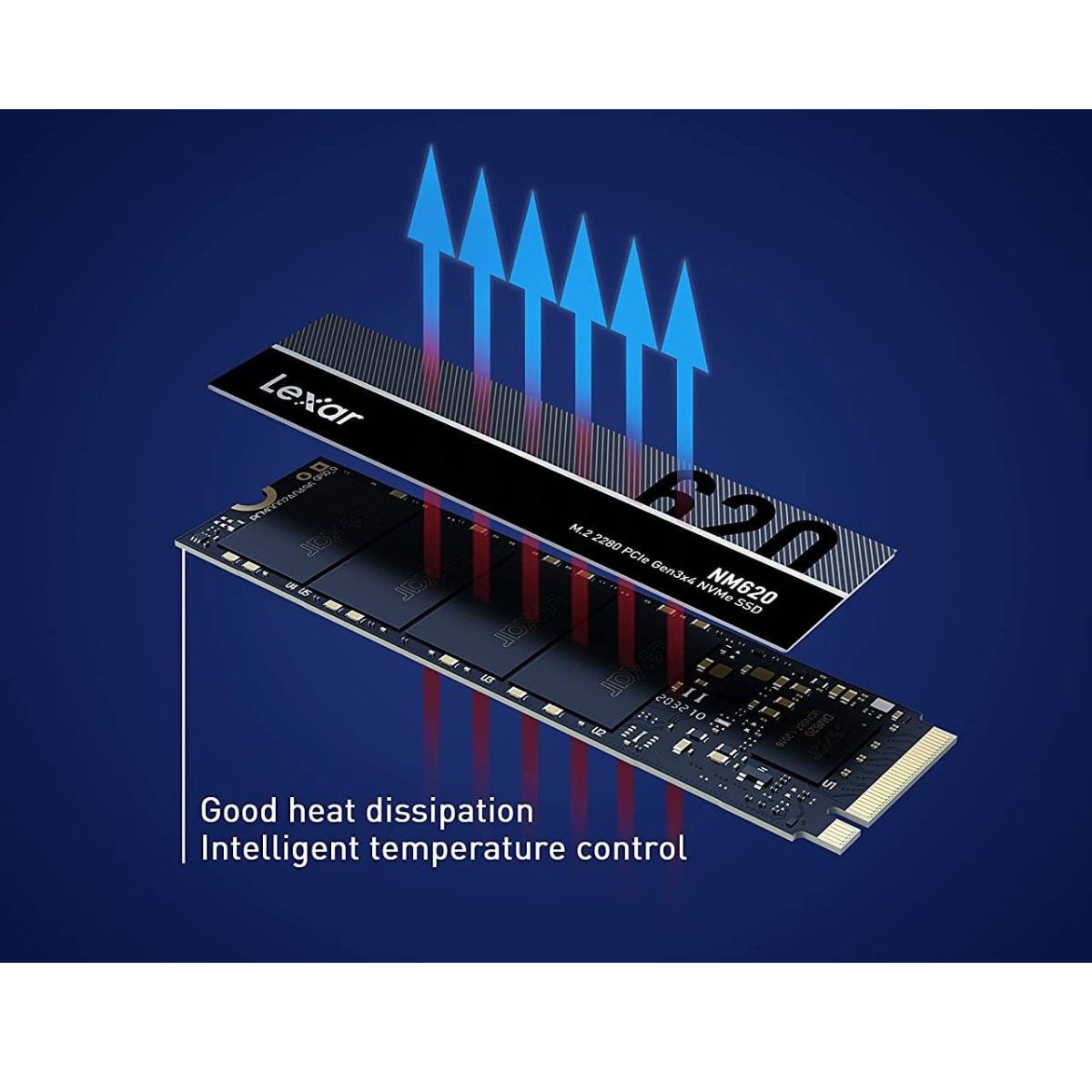 Lexar NM620 M.2 2280 PCIe Gen3x4 NVMe Internal SSD – Up to 1TB, 3300MB/s Read, 3000MB/s Write, 3D TLC NAND