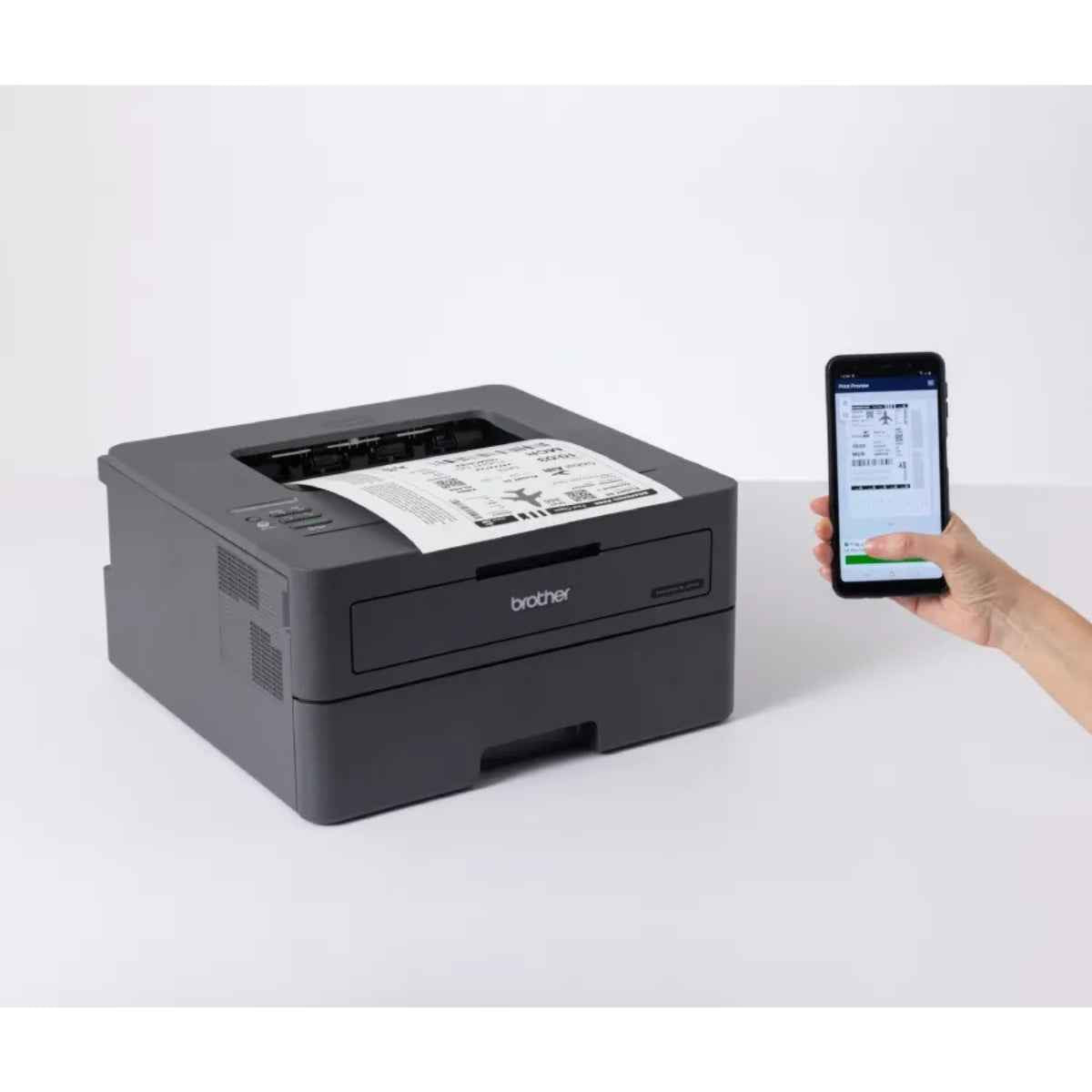 Brother HL-L2400D Compact Mono Laser Printer, Automatic Duplex Printing, Up to 30/32 ppm Print Speed, Up to 1200 x 1200 dpi Resolution, Hi-Speed USB 2.0 Connectivity, Black | HL-L2400D