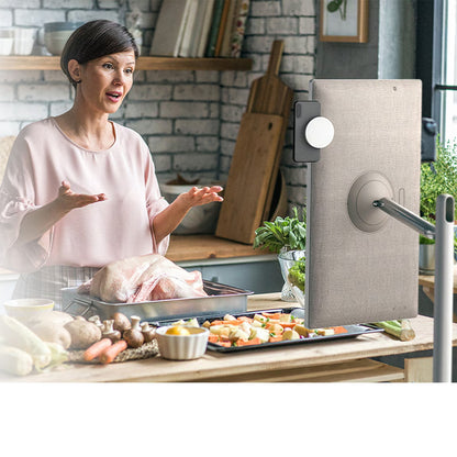 LG StanbyME Movable Smart Screen 27" FHD LCD Display, 60Hz Native Refresh Rate, a7 Gen4 Processor, ThinkQ AI Technology, Full Web Browser, Wi-Fi & Bluetooth Connectivity, White