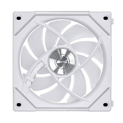 Lian Li SL-Infinity 120 Reverse Blade UNI Fan – 2100 RPM, 63.6 CFM Airflow, FDB Bearing, Single Pack | Black / White