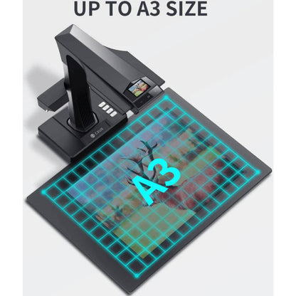 CZUR ET24 Pro Professional Book Scanner, 24 Megapixels, 1.5s Scanning Speed, 320 DPI, Auto Finger Removal Technology, Auto Scanning Engine, Auto Curve-Flattening Technology, Black | ET24 Pro