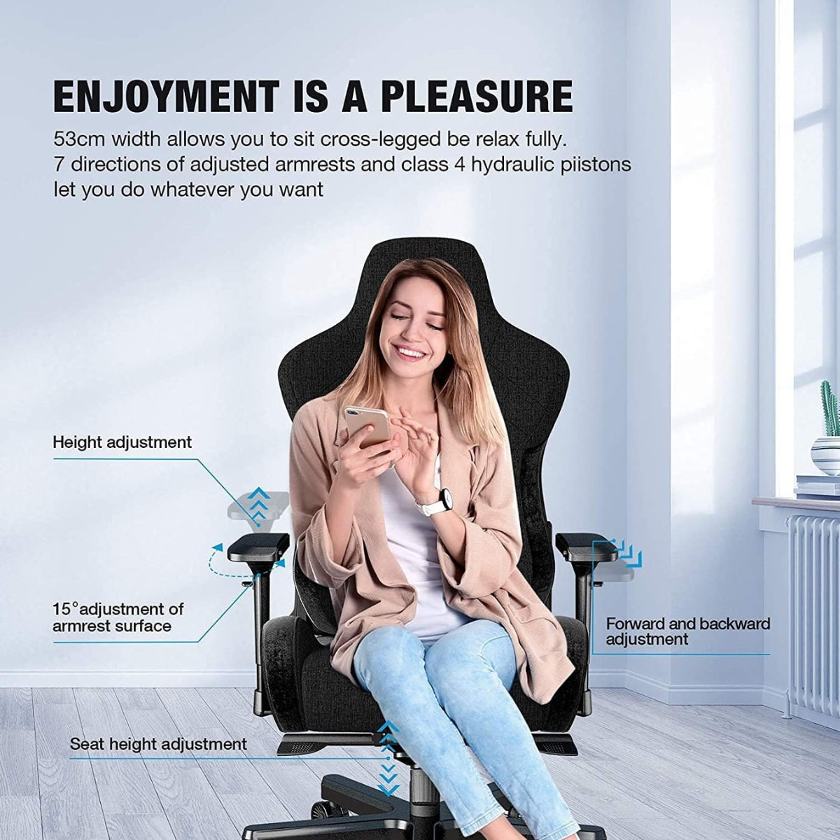 AndaSeat T-Pro II Premium Gaming Chair, 4D Armrests, Memory Foam Neck Pillow & Lumbar Support