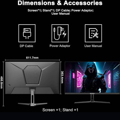 Sansui GF2Q 27" WQHD Gaming Monitor – 180Hz, 1ms (OD), IPS, Adaptive Sync, HDR (ES-G27F2Q)