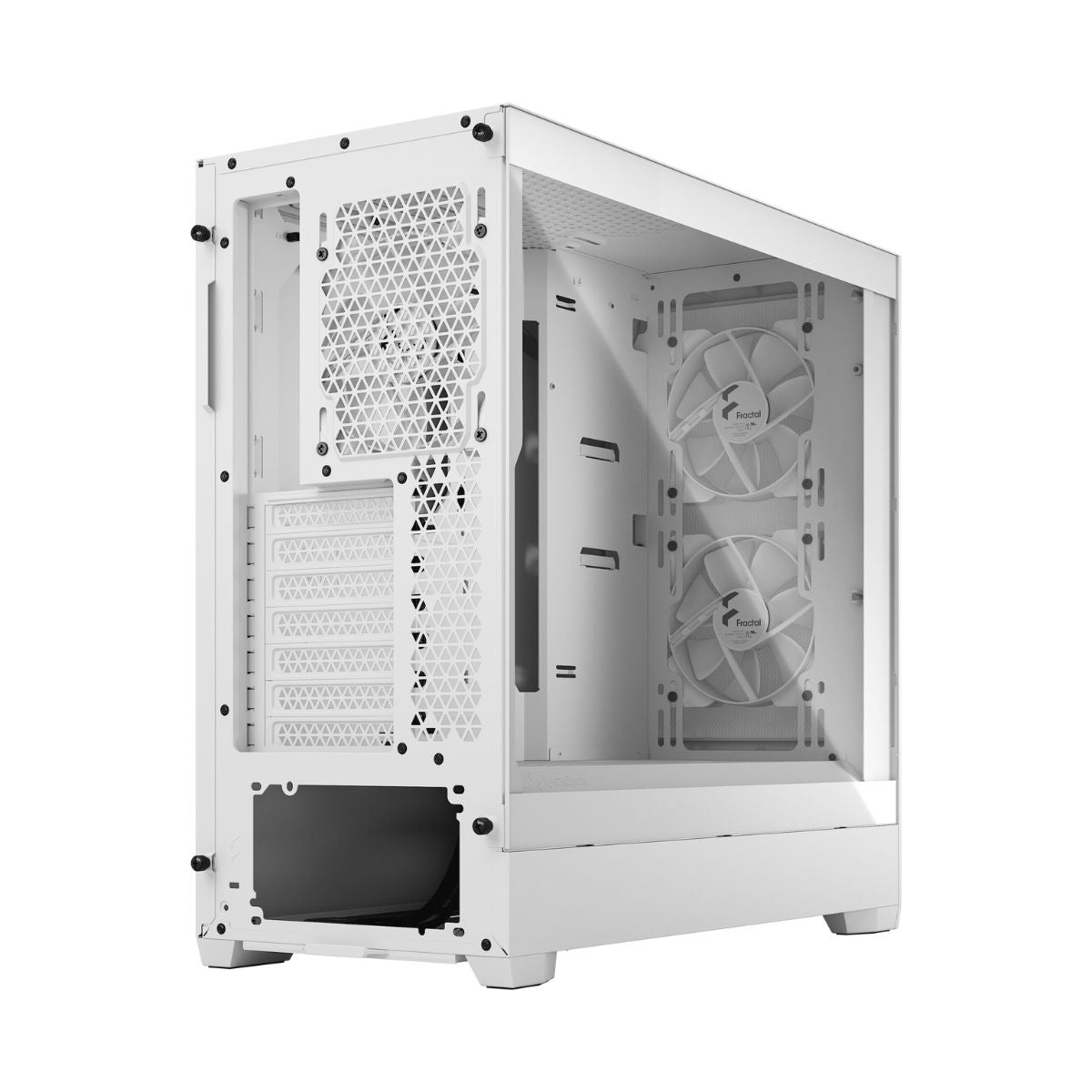 Fractal Design Pop Air ATX Mid Tower Gaming Case, Tempered Glass Clear Tint, 7 Expansion Slots, 2x 120/140 mm Fan, 2x 5.25” Drive Mounts, Up To 280mm Radiator Support, RGB White | FD-C-POR1A-01
