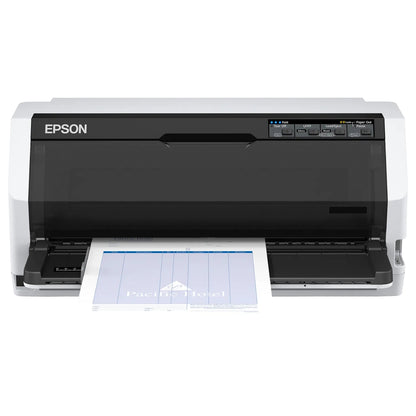 Epson LQ-690II 24-Pin Dot Matrix Printer, 24-Pin Printing Method, Up to 10 CPI Printing Speed, 360 x 180 DPI Resolution, USB 2.0 Connectivity, White / Black | C11CJ82402