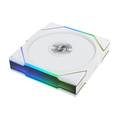 Lian-Li UNI FAN TL 120 Wireless Case Fan – 120mm, 2600 RPM, 90.1 CFM Airflow, FDB Bearing, Single Pack | Black / White