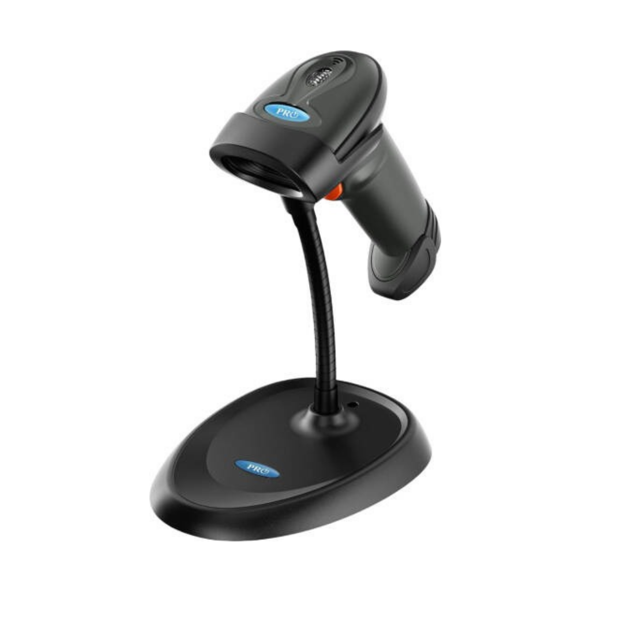 Pro1 PR2100 1D Wired Barcode Scanner with Stand | USB Plug & Play CCD Scanner | 350 Scans/Second | High-Pixel Sensor | Screen Barcode Reading | Black