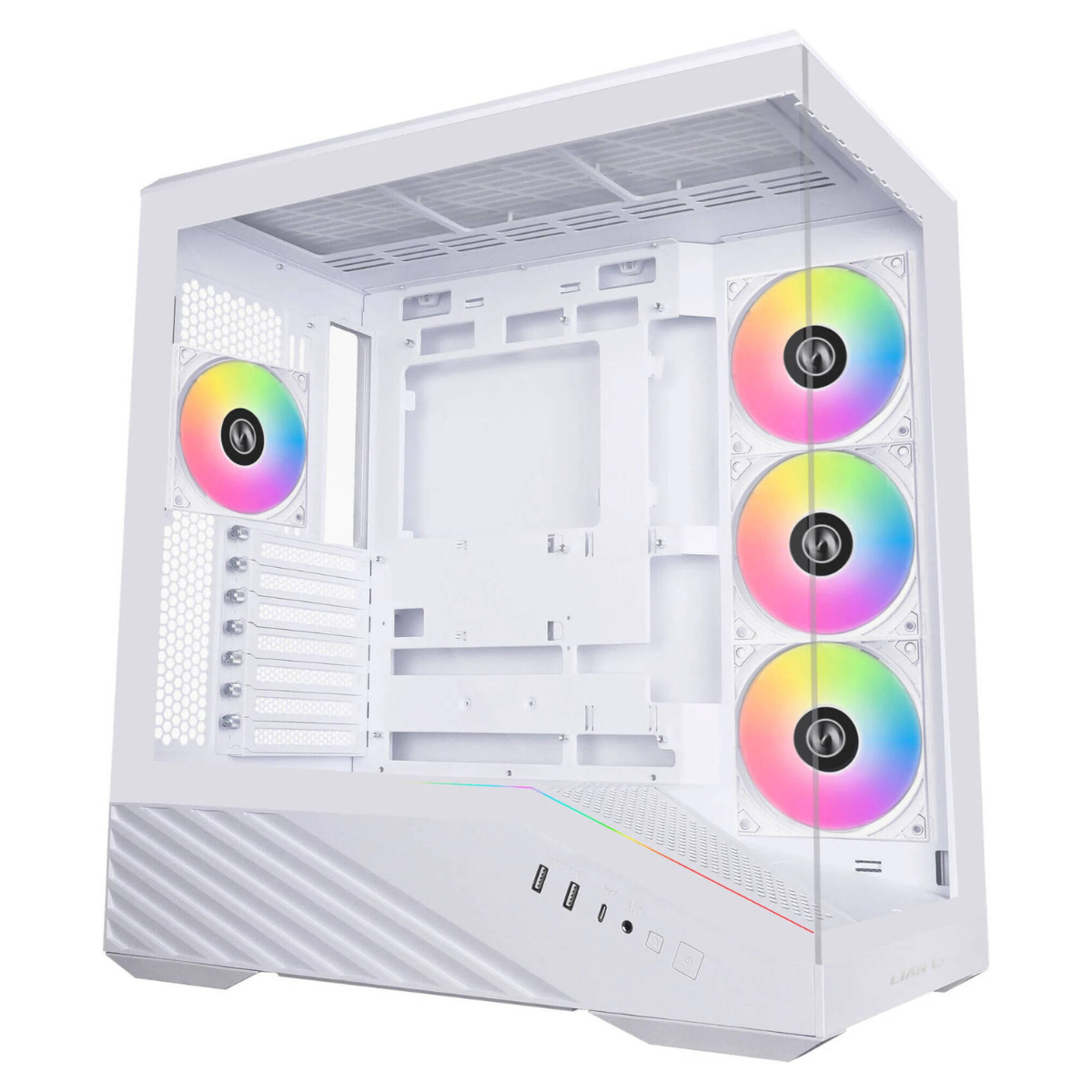 Lian Li Vector V100 Mid-Tower PC Case, 4x 120mm ARGB Fans, 360mm Radiator Support, Dual Tempered Glass